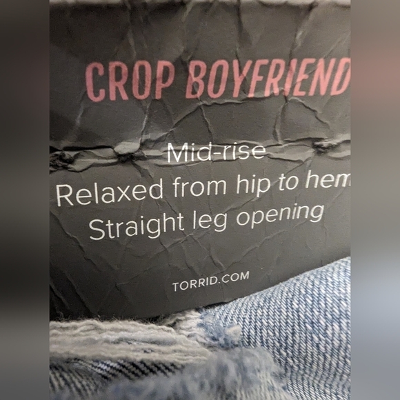 Crop Boyfriend Straight Vintage Stretch Mid-Rise Jean, size 24 new with … - Picture 12 of 12